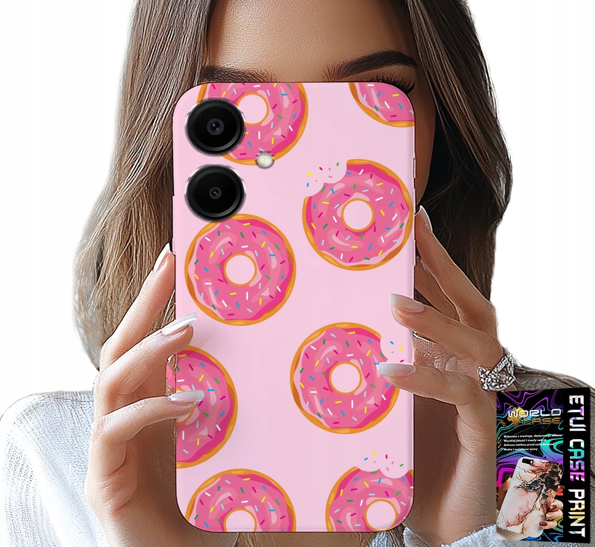 HOESJE VOOR SAMSUNG GALAXY A06 5G - PATROON MET DONUTS EN SUIKERCOATING