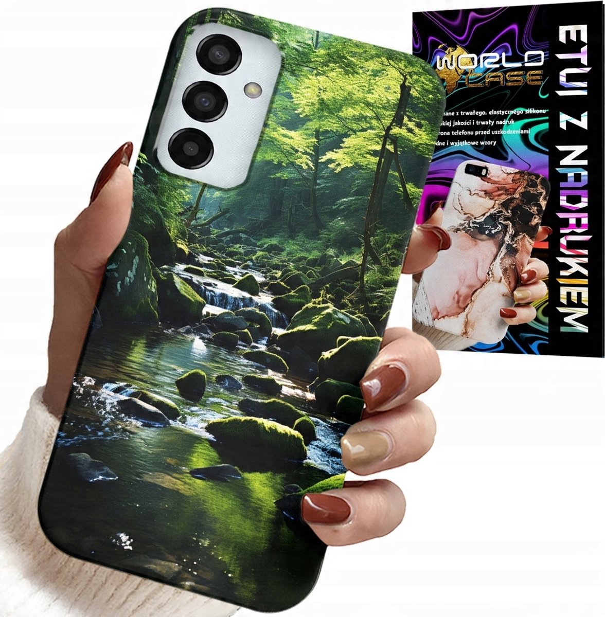HOESJE VOOR SAMSUNG GALAXY M13 4G - NATUURLIJKE UITZICHTEN VAN BOS, RIVIER EN BEK