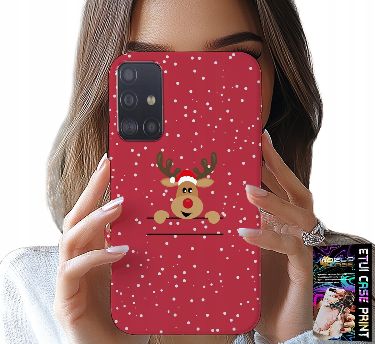HOESJE VOOR SAMSUNG GALAXY M31S - KERSTRENDIER/KERSTMAN + GLAS