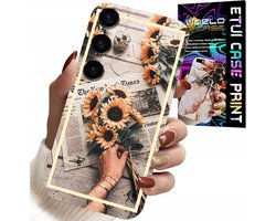HOESJE VOOR SAMSUNG GALAXY S23 FE - BLOEMENPATROON MET ZONNEBLOEMEN