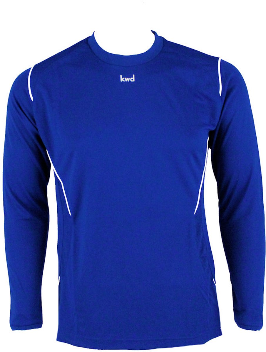 KWD - Sportshirt Mundo lm - Maat 140/152 - Blauw/wit