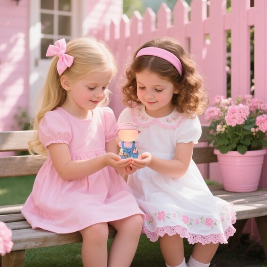 Poppenkleding Set - Poppenkleding Accessoires - Poppen Aankleden - 5 Delige Set - 17 cm Poppen - Roze Blauw — afbeelding 4