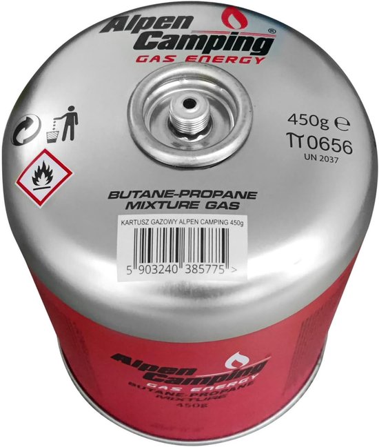 Gas Cartridges - Propane Butane Mix - Outdoor Koken - EN 417 Gecertificeerd - 3x 450g — afbeelding 4