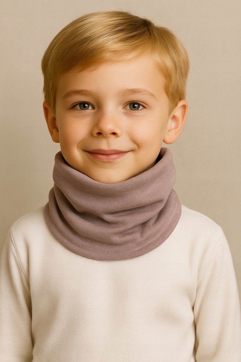 Dartomik - Kinder Nekwarmer - Zacht en Warm - 3-9 jaar - Ciemny Beż