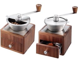 Koffiemolen - Handmolen Aroma - Verse Koffie - 11 Maalstanden - 850 Gram - Houtkleur