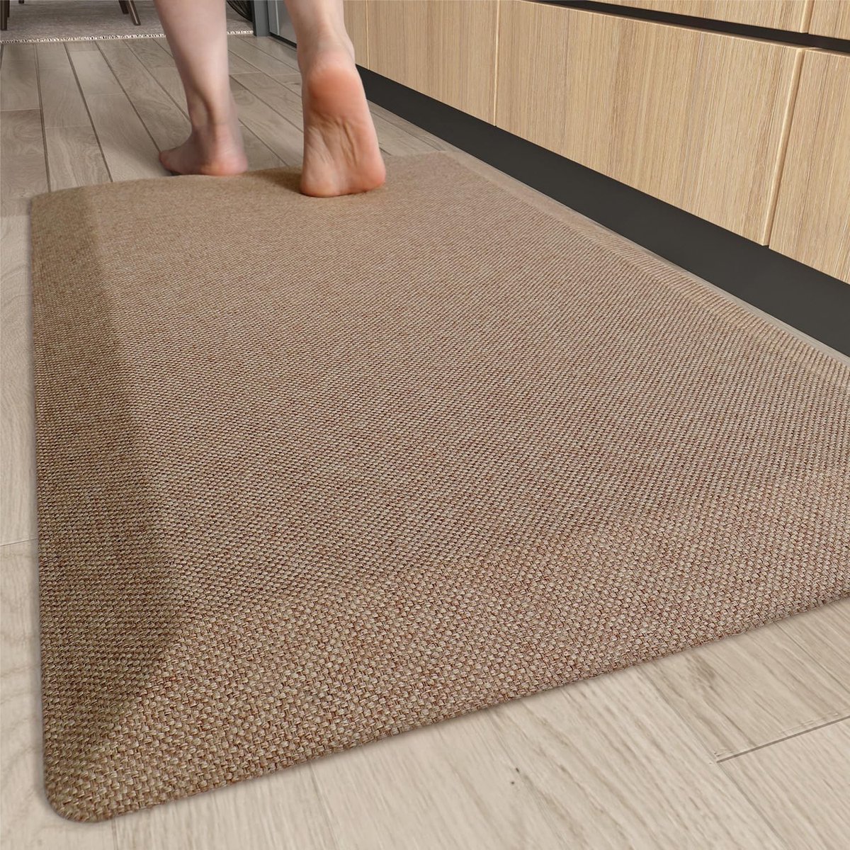 Keukenmat - Comfortmat - Staand Werk - Anti-vermoeidheid Kussen - 51x81cm - Kaki