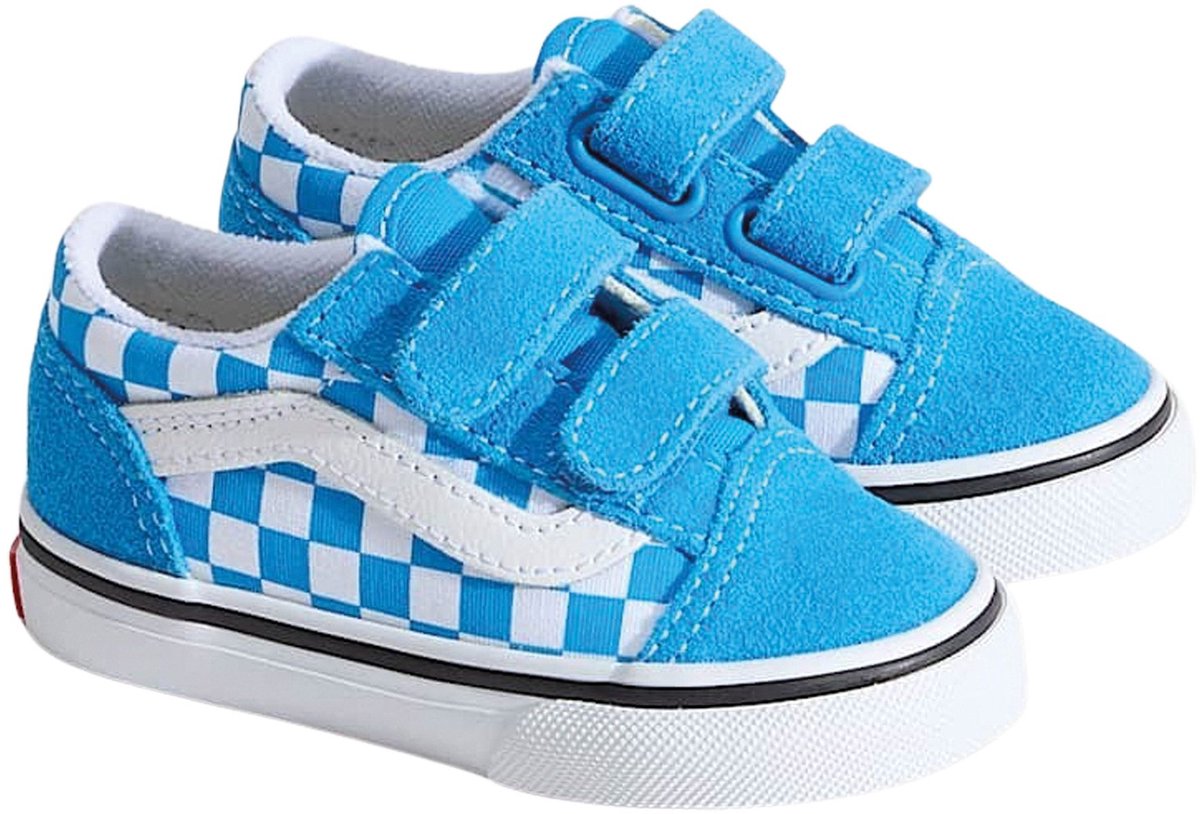 Vans Old Skool Checkerboard Sneakers Junior Blauw