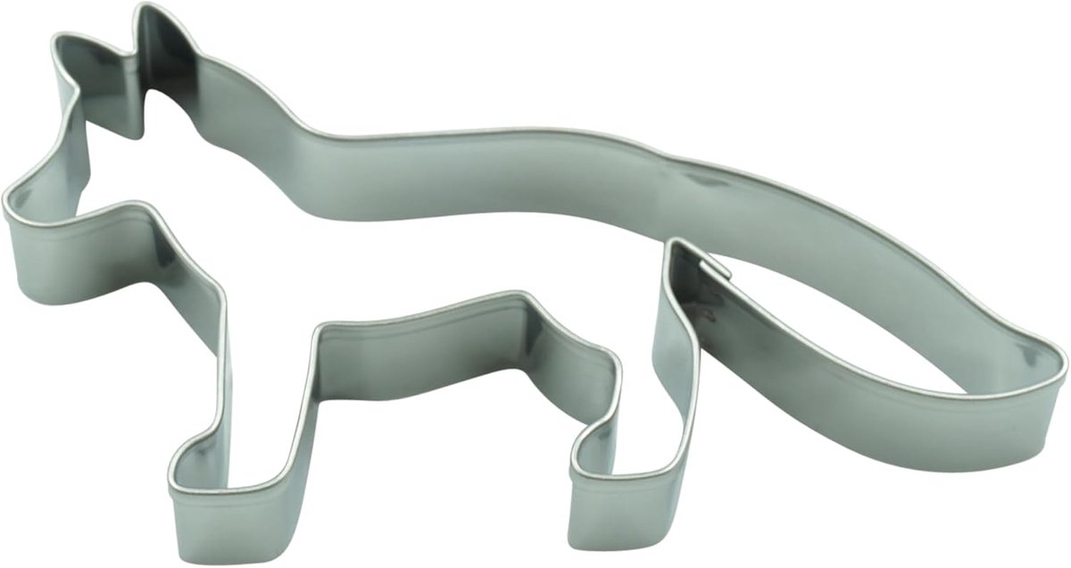 Uitsteekvorm Vos - Koekjesvorm Dier - Bakken Knutselen - Roestvrij Staal - 9 x 46 cm - Zilver