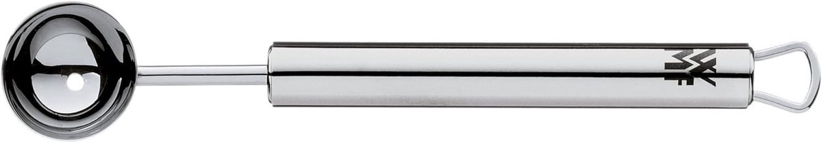 Meloenuitsteker - Kogelvormer - Vruchten decoreren - Afvoergat - 15 cm - Zilver