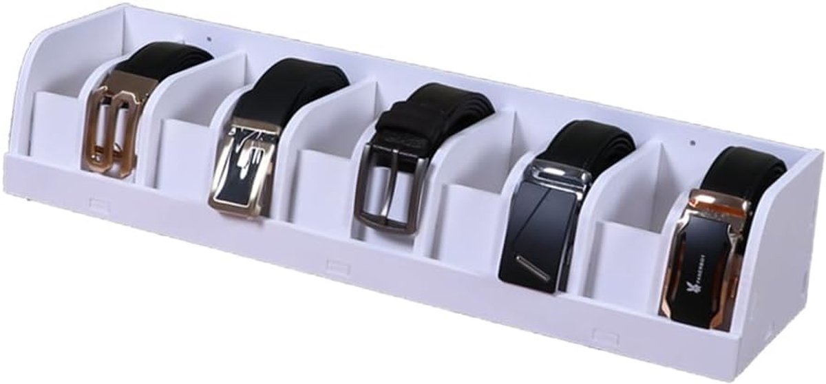 Riemen Organizer - Opbergdoos - Garderobe Ordenen - Stofdicht Ontwerp - 46x15x11.5cm - Wit
