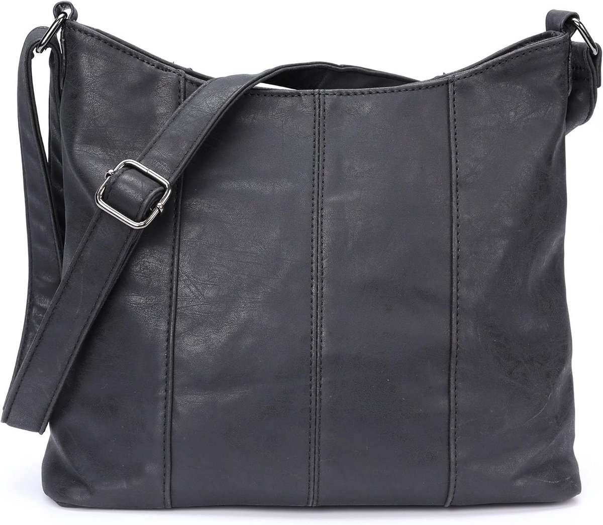 Dames Schoudertas Hobo Stijl met Veel Vakken en Verstelbare Band