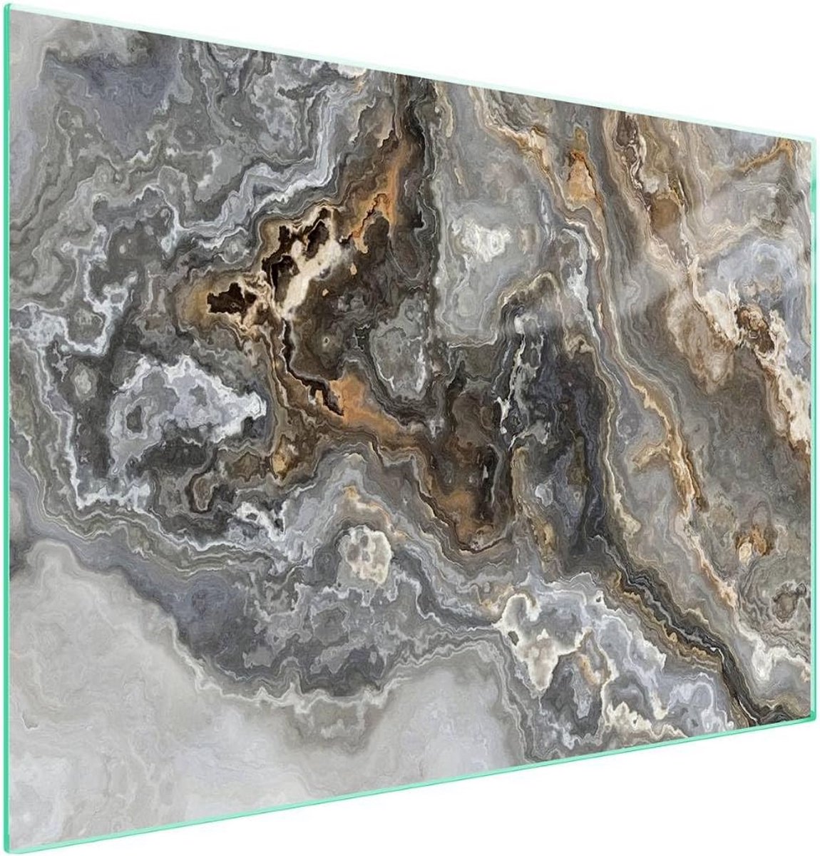 Decoratieve Afdekplaat van Gehard Glas voor Kookplaat (70x52 cm) Spatbescherming & Snijplank