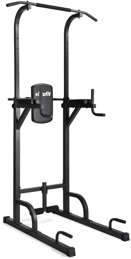 VirtuFit Pull Up Station - Power Tower Fitness - Verstelbaar - Dip Station
