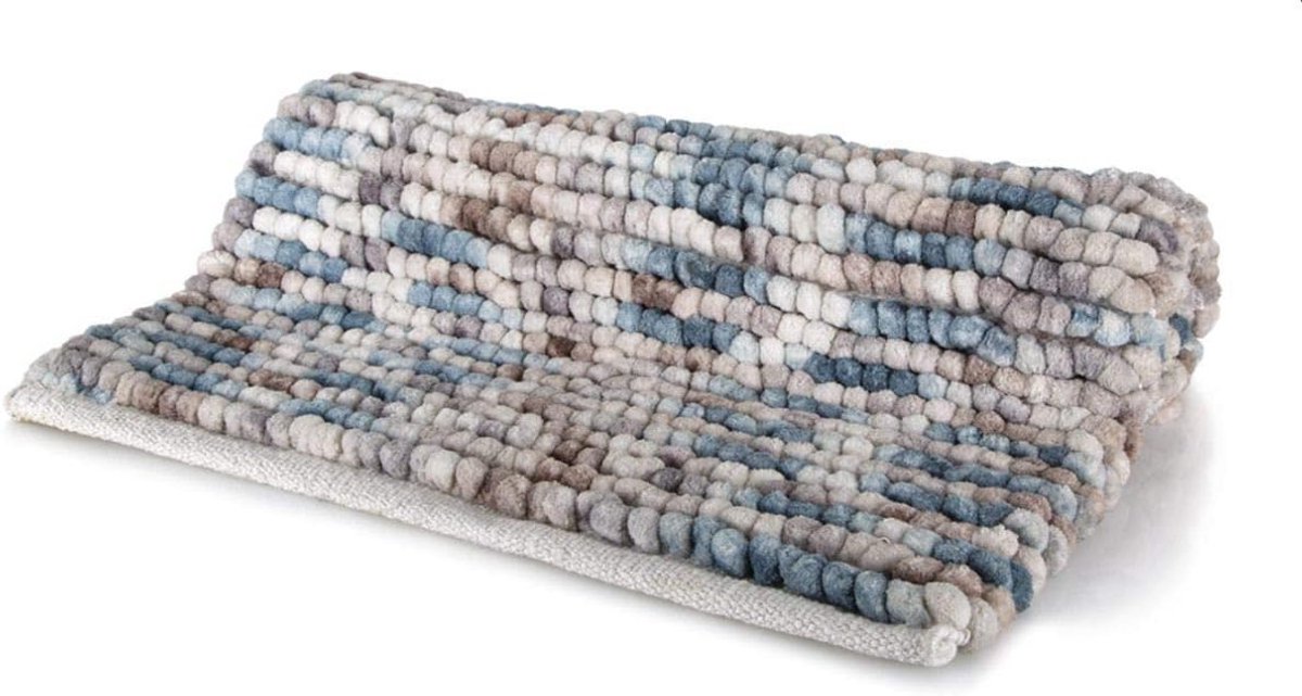 Pluizige Antislip Badmat Microvezel Hoogpolig Geschikt voor Vloerverwarming 60x90 cm