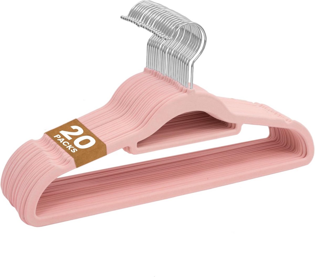 20x Antislip Fluwelen Kledinghangers - Ruimtebesparend & 360° Draaibaar