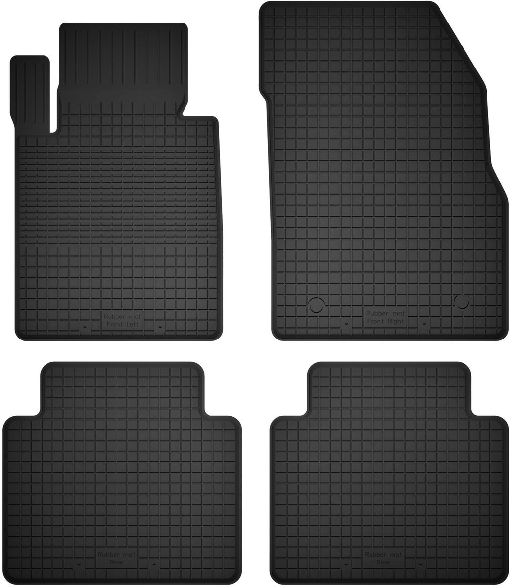 Wielganizator BasicProtect Serie - Rubber Auto Matten - 4 Stuks - Compatibel met Cadillac XT5