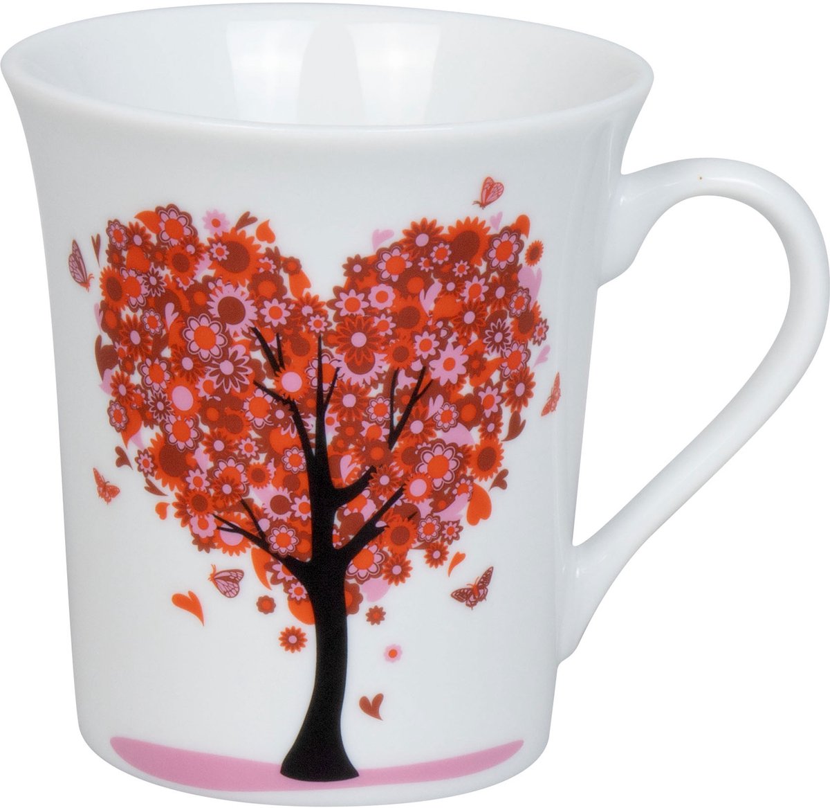 Könitz mok Love Grows, beker, liefde, porselein, rood, 410 ml, 11 1 100 2739