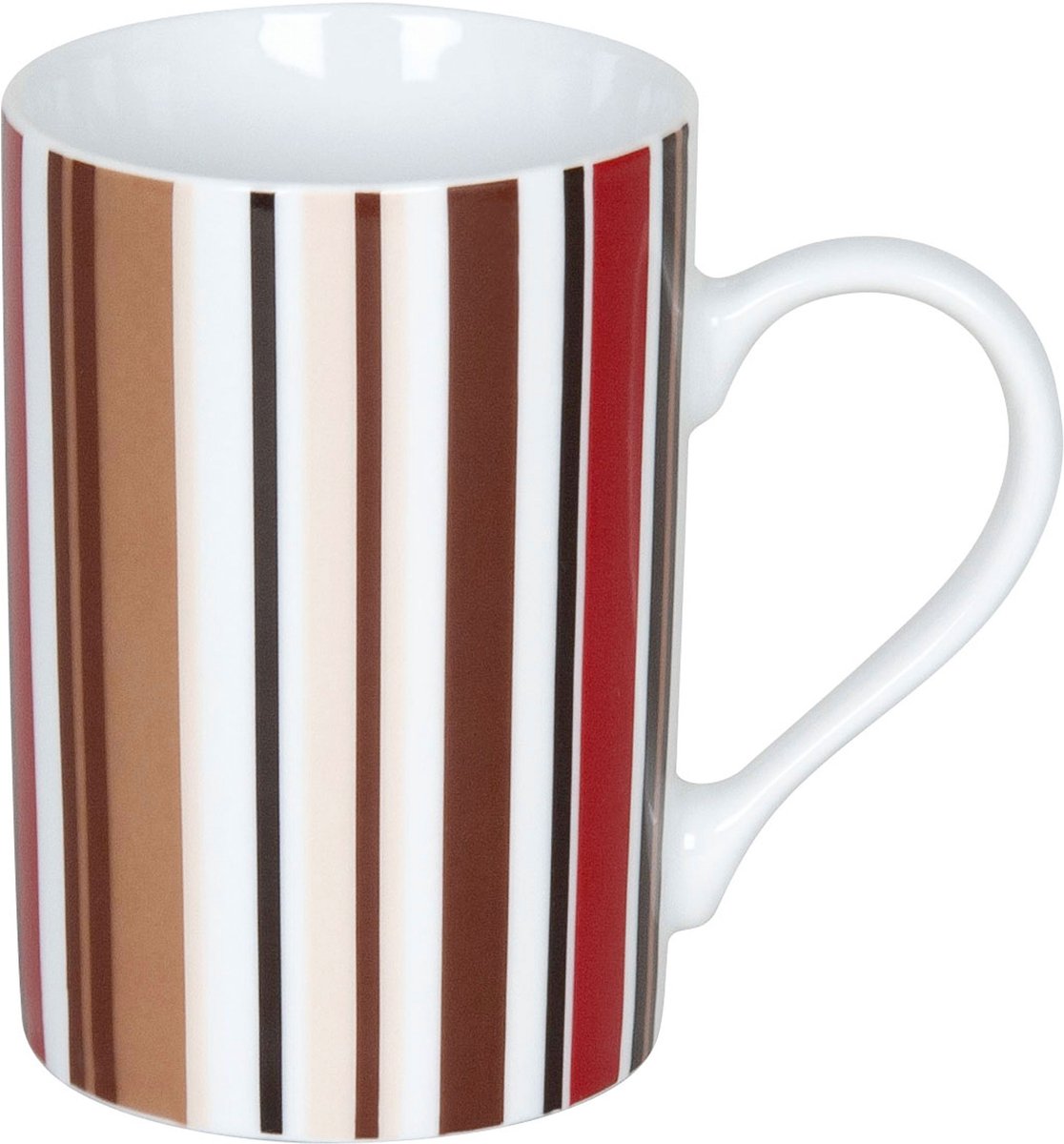 Könitz Koffiecode mok, beker, koffiemok, porselein, gestreept, 240 ml, 11 1 003 2351