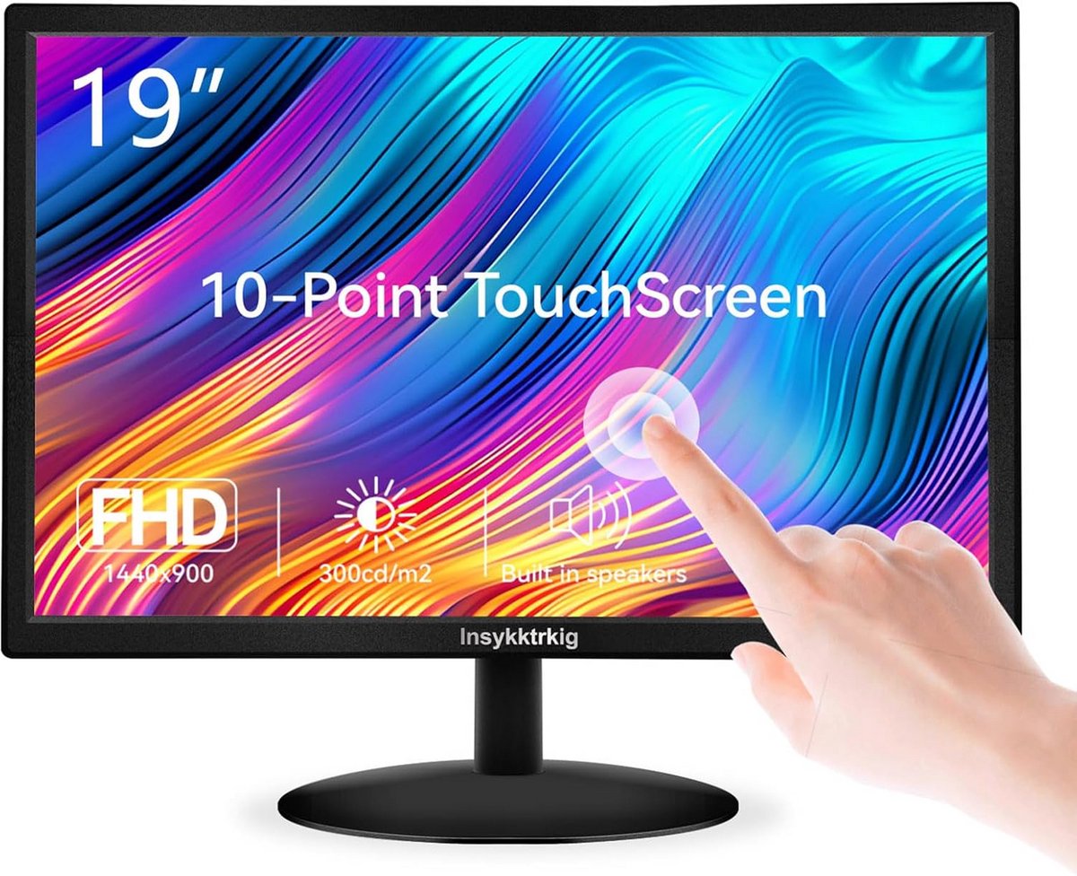 19 inch Touchscreen Monitor FHD 16:10 met HDMI en VGA