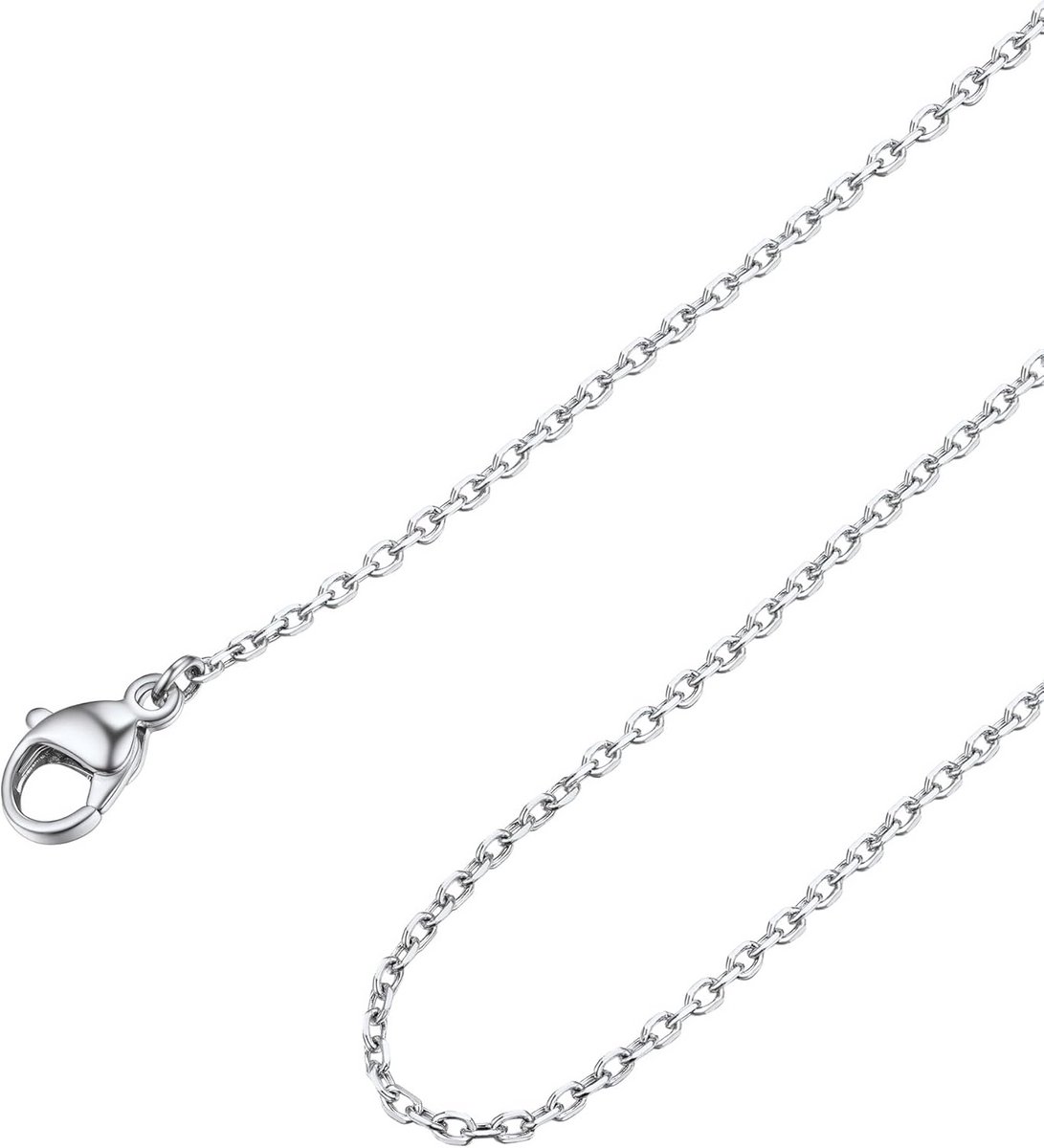 Dames Halsketting Roestvrij Staal Verguld Dun Ankerketting Verstelbare Lengte