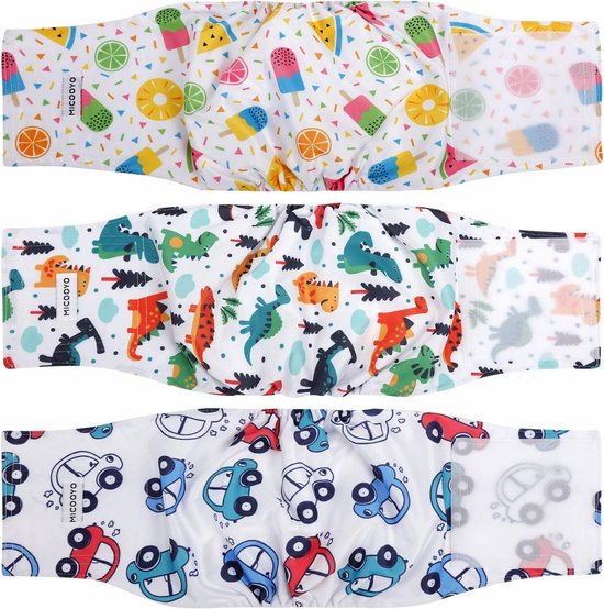 Wasbare Hondenluier – Set Van 3 – Voor Teefjes – Superabsorberend – Waterdicht – Maten S Tot XL