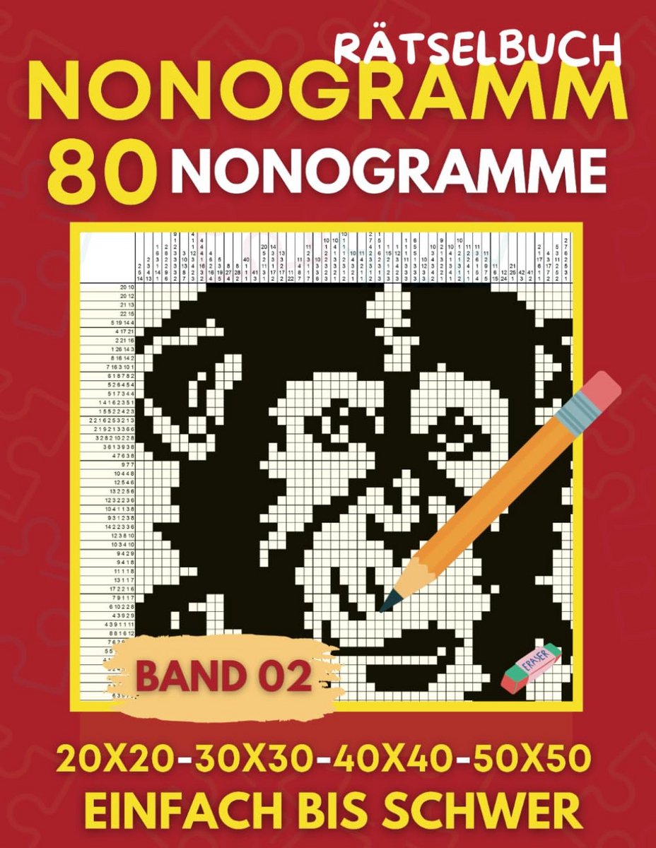 Nonogrammen Rätselbuch: 80 Logikpuzzels Heruitdagingen voor Volwassenen en Tieners
