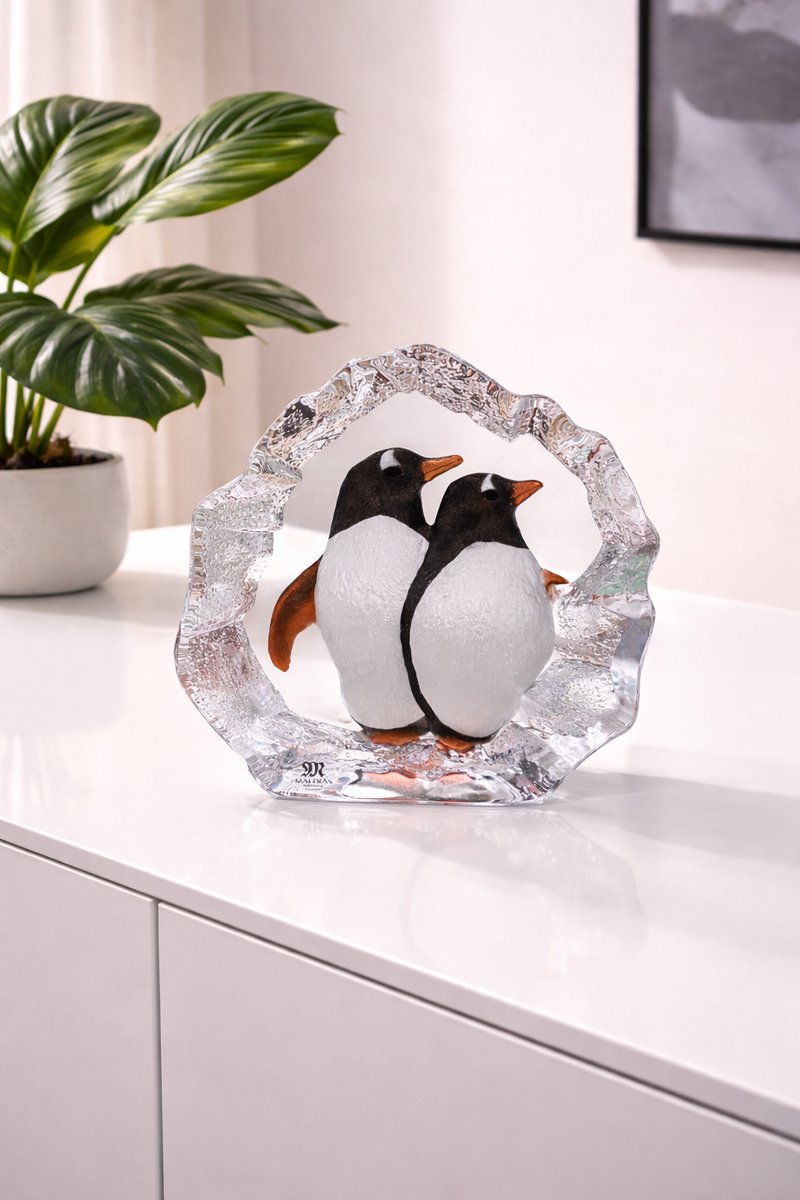 Mats Jonasson Pinguin (kristal) - Diverse Kleuren - Voor Binnen - Staand