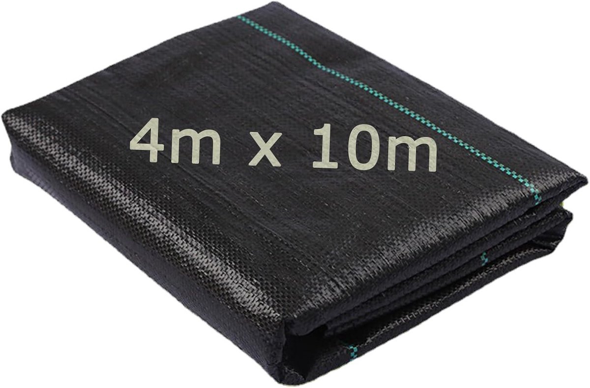 Waterdoorlatend Onkruiddoek Tuinvlies 4x10m Scheurbestendig 90 g/m² UV-stabiel