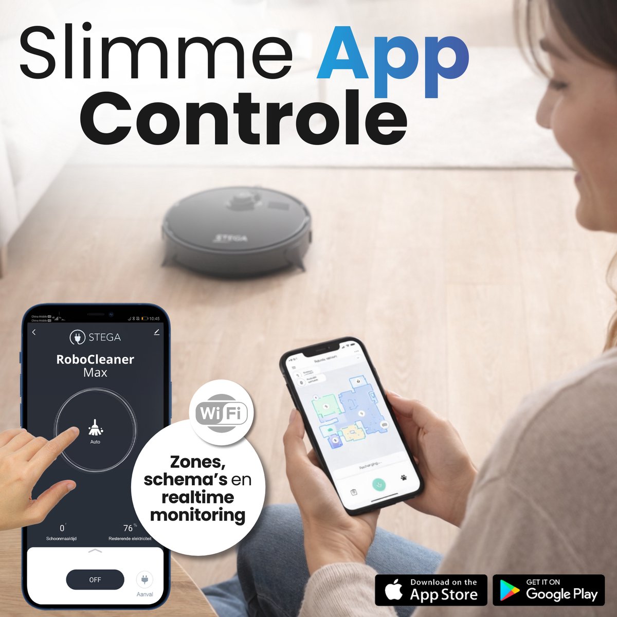 STEGA RoboCleaner Max Robotstofzuiger met Leegstation - afbeelding 3