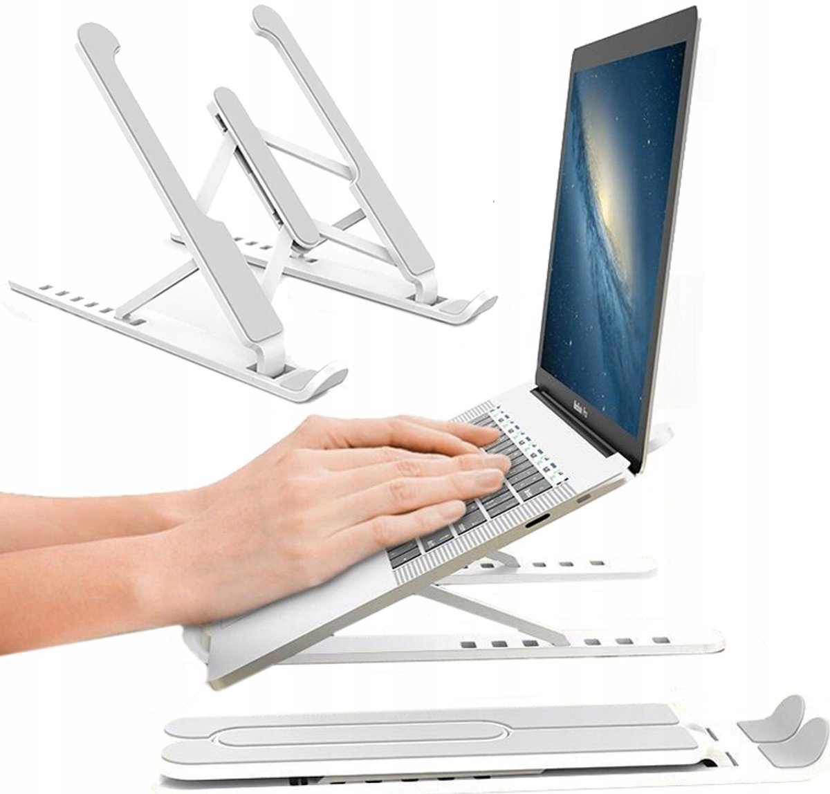 Merkloos - Laptopstandaard - Aluminium - Regelbaar