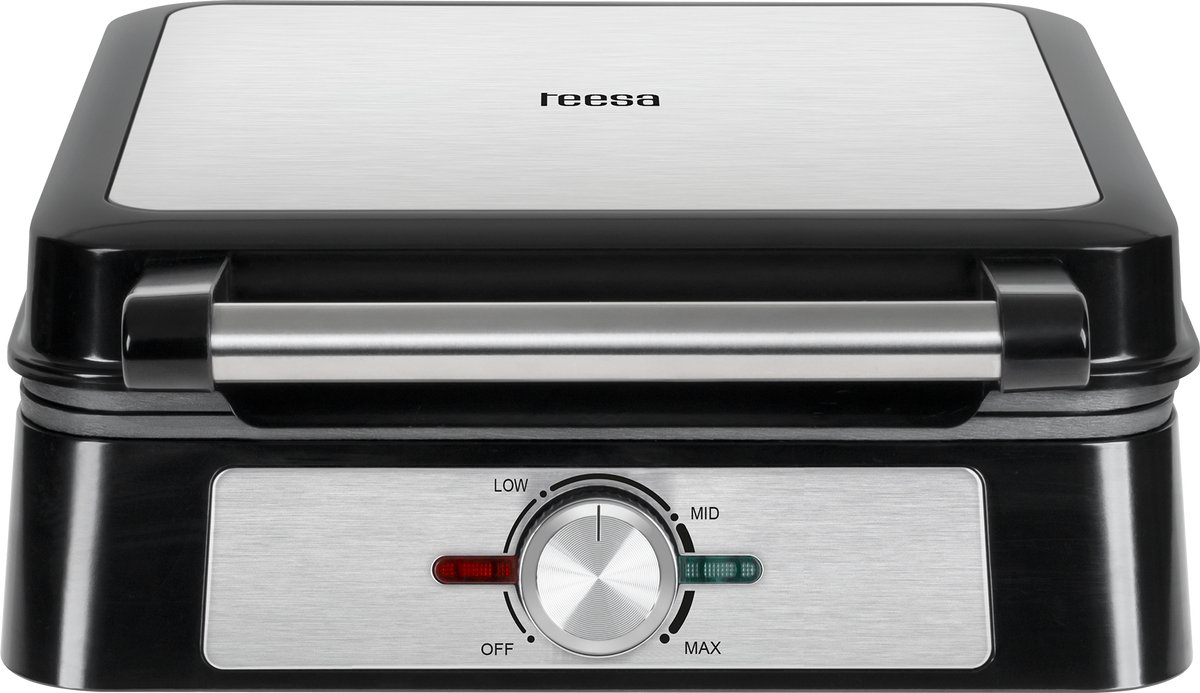 Teesa TSA3236 - Wafelijzer - 4 wafels - 1600W - RVS - Regelbare Temperatuur
