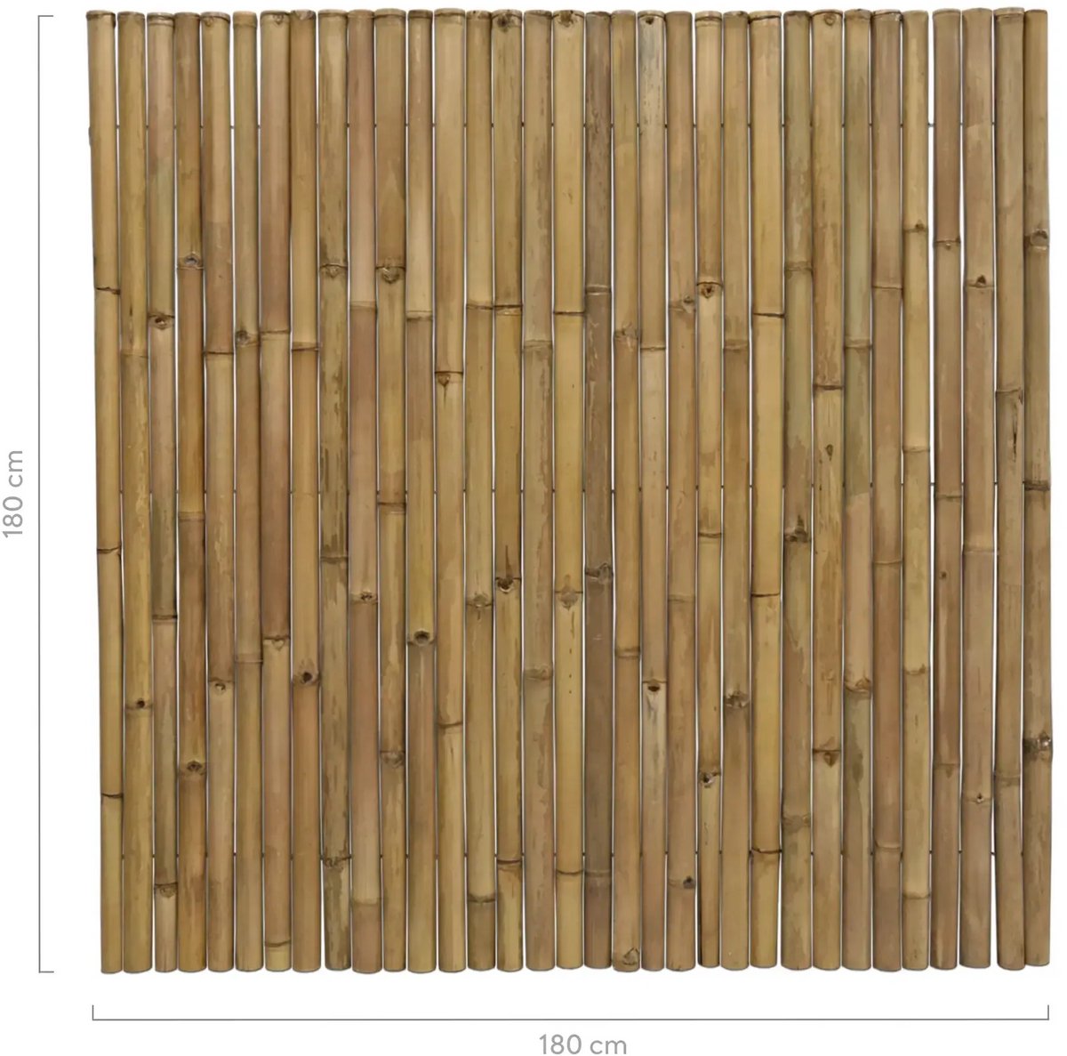 Masters of Bamboo® Bamboemat Deluxe - 180 x 180 cm - Naturel - Bamboe schutting op rol - Bamboe mat