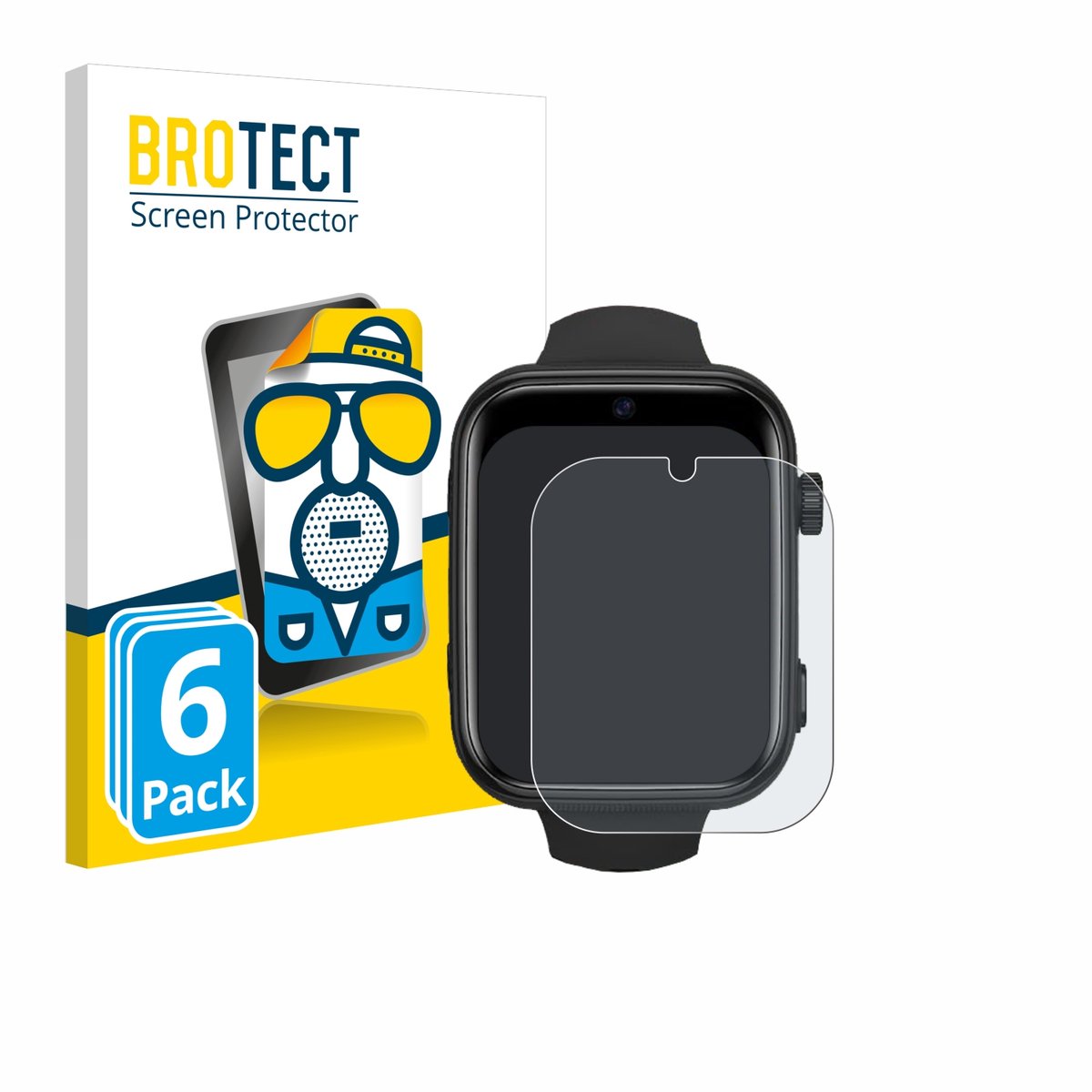 BROTECT - Screenprotector voor Aimiuvei Kids Smartwatch - Folie Beschermfolie matte 6 Stuks