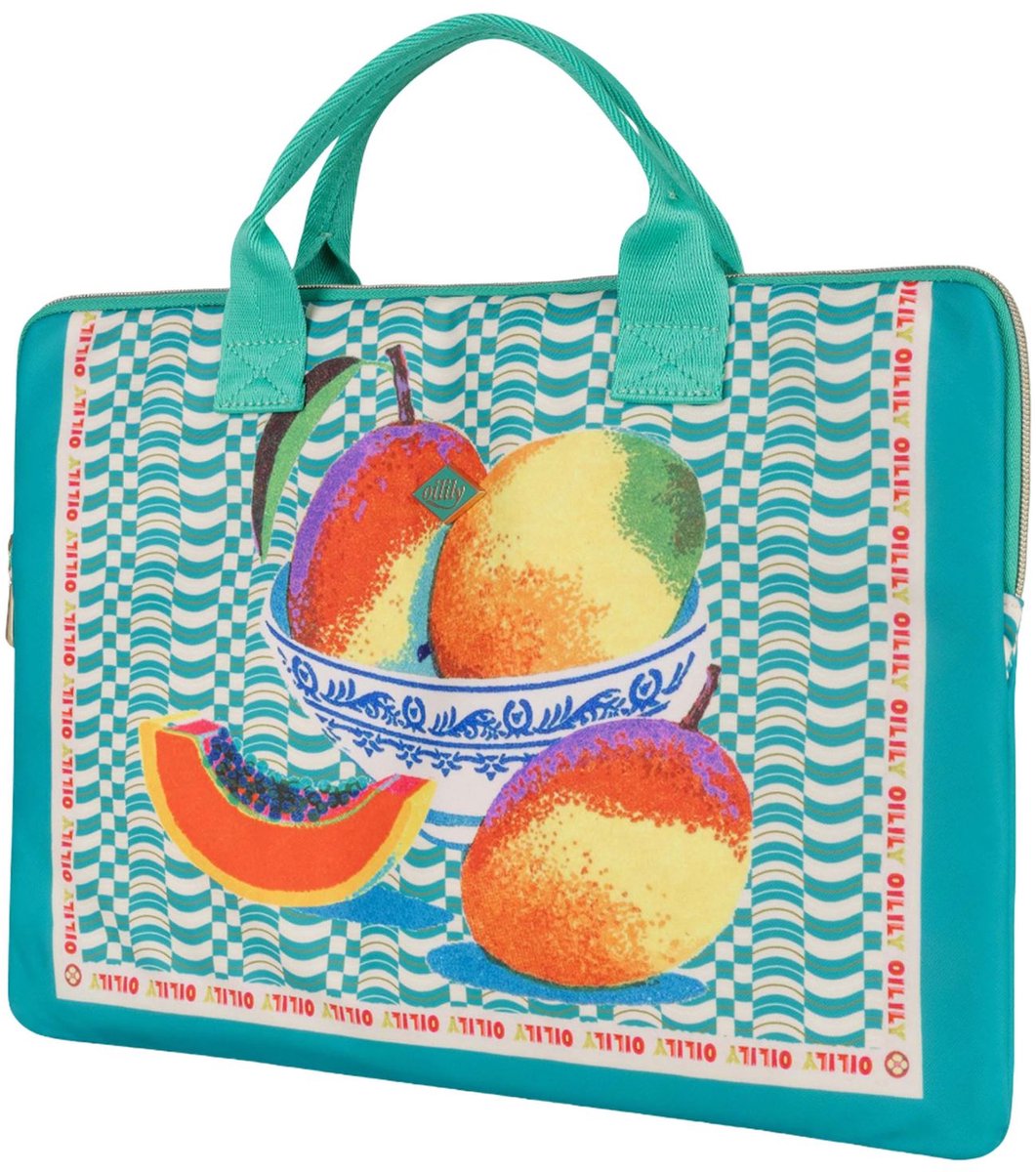 Oilily laptoptas met laptopvak Loulou Laptop Sleeve Deep Green groen