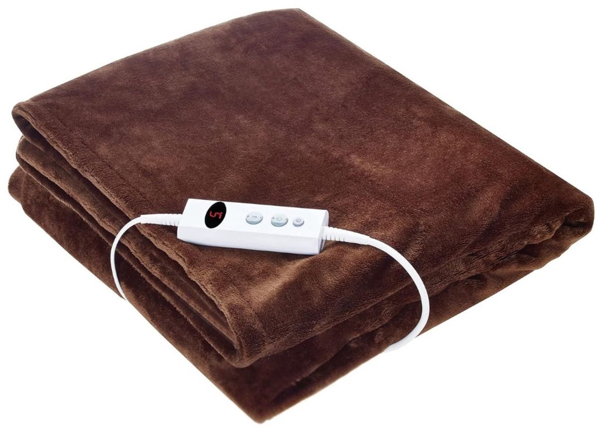 RONN® Elektrische Deken 2 Persoons - Elektrische Deken - Deken - Bruin - 180cm x 130cm x 3cm