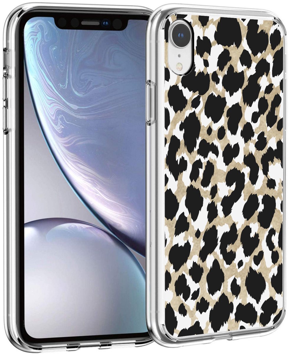 imoshion Hoesje - Geschikt voor Apple iPhone XR - Design hoesje - Golden Leopard