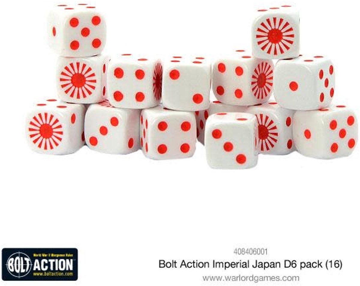 Imperial Japanese dice (Bolt action nieuw)