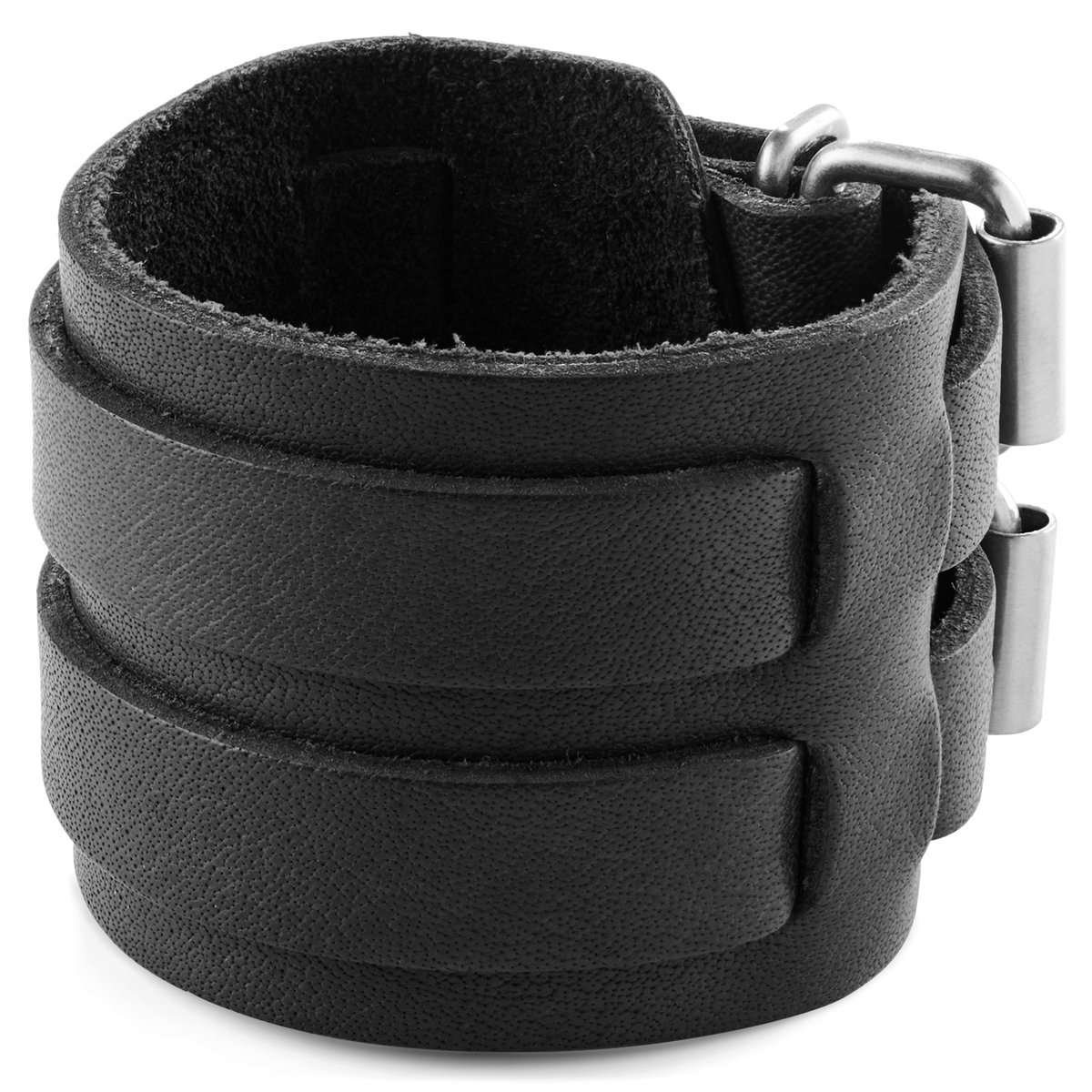 Gladius | Zwarte Gesp Armband van Volnerf Buffelleer