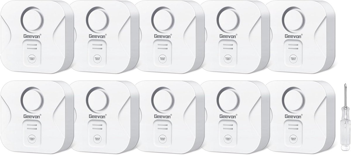 Water Alarm - Lekkage Melder - Voorkom Waterschade - 100 dB Sirene - Compact Formaat - Wit