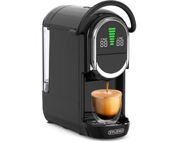 Koffiecupmachine – Capsulekoffiemachine – Espresso-apparaat – Koffiezetapparaat – Machine voor Koffiecapsules – 4-in-1 Compatibel met Diverse Capsules – 19 Bar Pomp met LCD Display