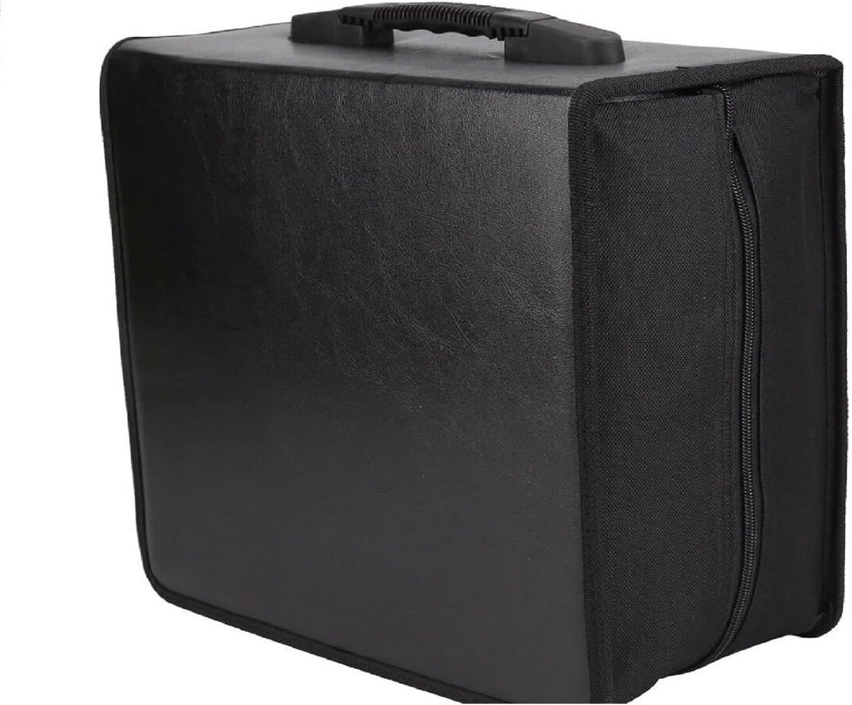 CD DVD Hoes - Opbergmap - Schijven Beschermen - Grote Capaciteit - 9.3 x 29 x 16 cm - Zwart