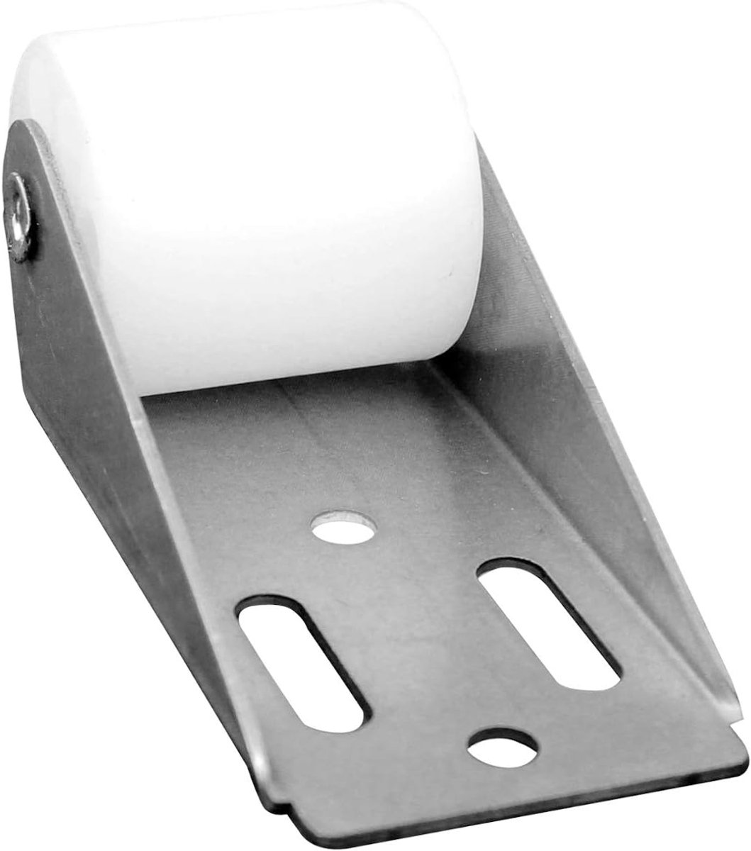 Katrol met schroefplaat - Rolluik geleider - Rolluik reparatie - Beschermt riem en geleidt - 82x36x32mm plaat - Grijs