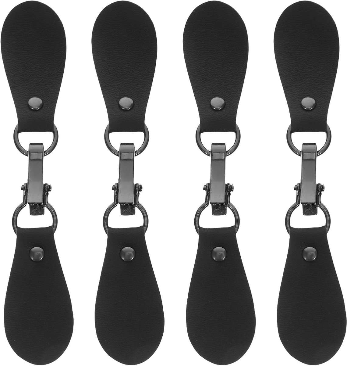 Verbindingsgespen Kleding - Haaksluitingen Vest - Kleding Reparatie - Kunstleer Metaal - 15.7 x 3.1 cm - Zwart