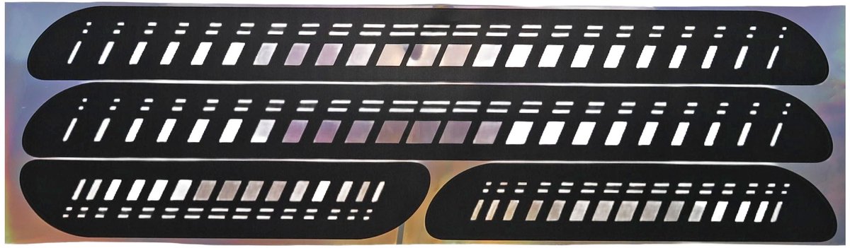 Einparts Autodorpelbescherming 4-Delig Pvc Met Holografisch Effect
