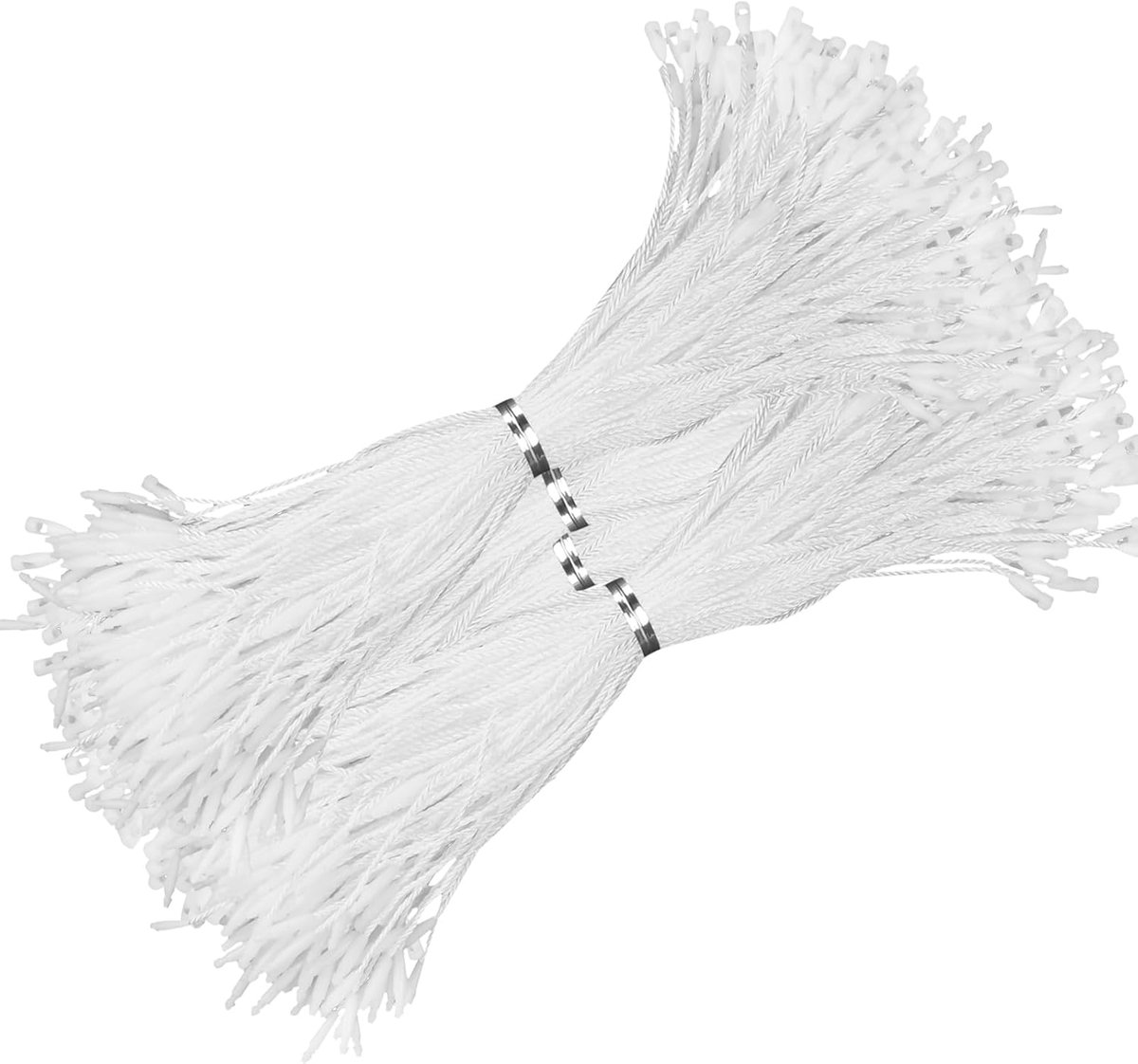 Hangende Etiketten - Prijslabels Koord - Kleding Merken - Met Kliksluiting - 195 cm Lengte - Wit