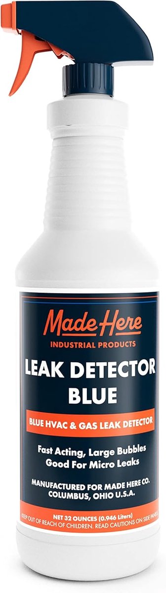Lekdetector Fles - Lekzoekmiddel - Gas Lucht Detectie - Detecteert Microlekken - 1 Quart - Blauw
