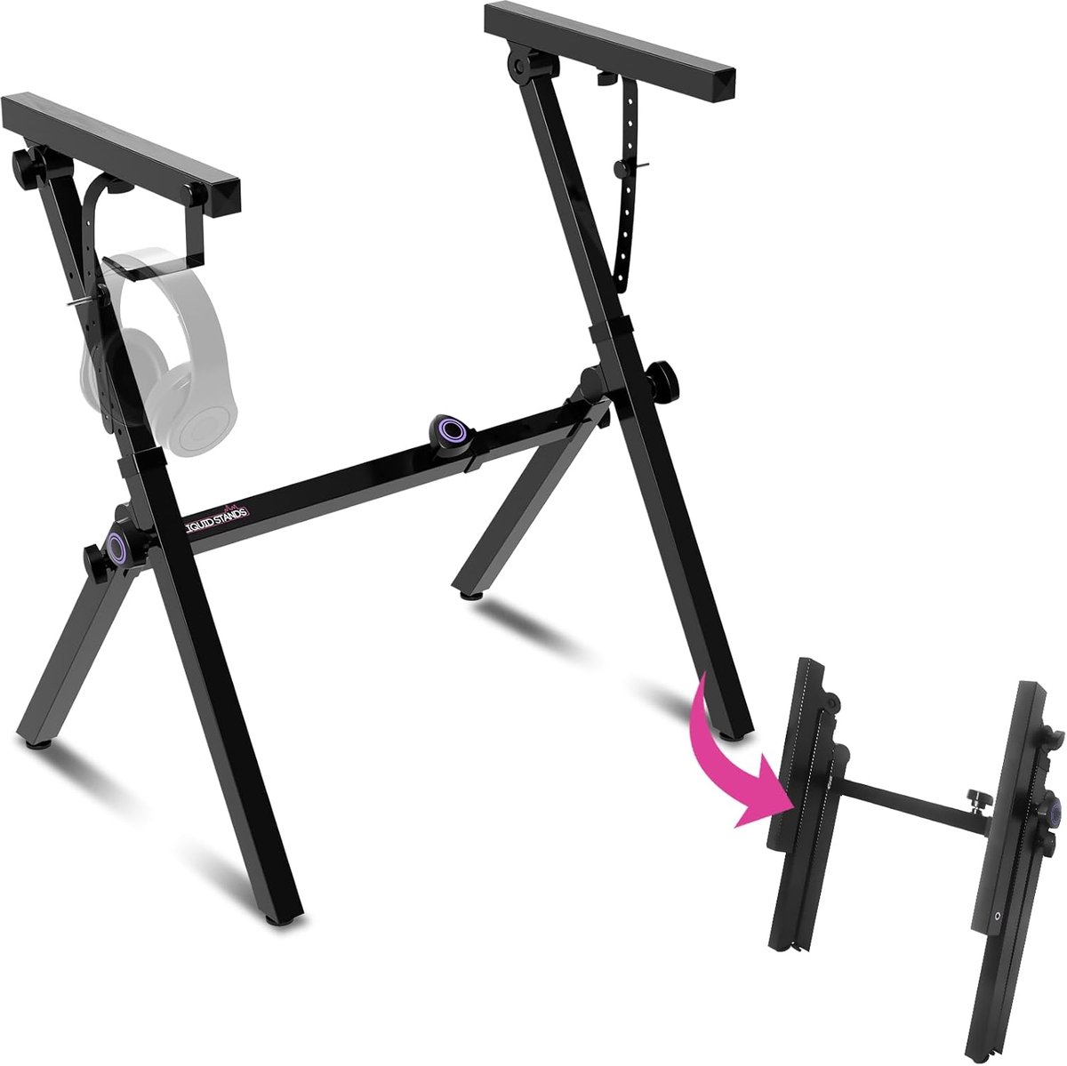 Keyboard Statief - Piano Standaard - Muziek Maken - Z-Stijl Zwart - Verstelbaar