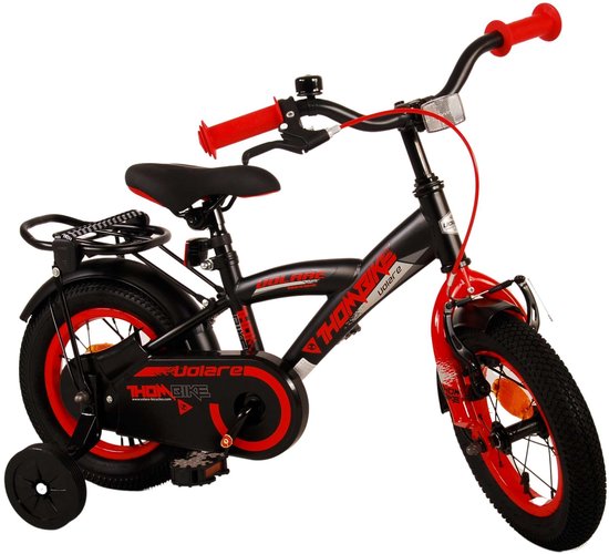 Volare Thombike Kinderfiets - Jongens - 12 inch - Zwart Rood van Volare — afbeelding 3