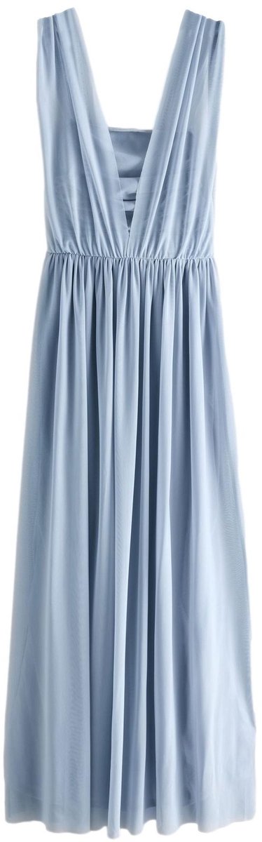 Next - Dames - Mesh multiway maxi-jurk voor bruidsmeisjes en bruiloftsgasten - Blauw