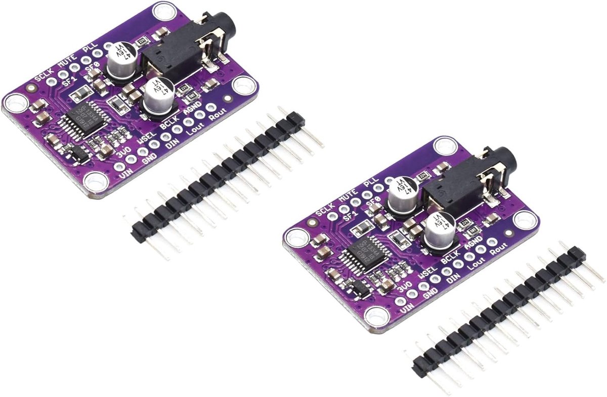 DAC Audio Module - Stereo Decoder Board - Audio Conversie - I2S Interface Zonder MCLK - 36x26mm